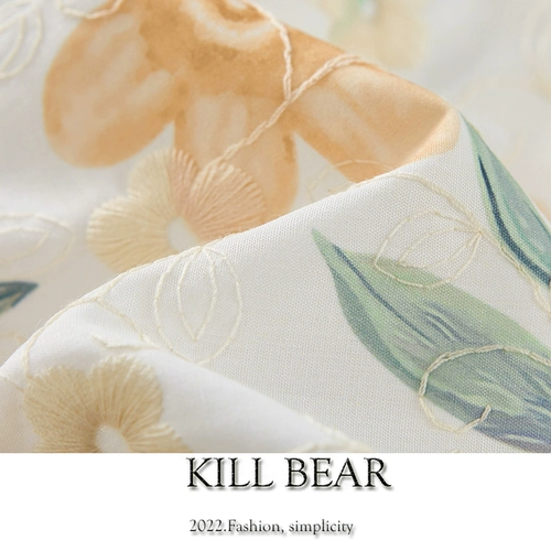 Брендовая летняя рубашка, летняя одежда, цветочный принт, французский стиль