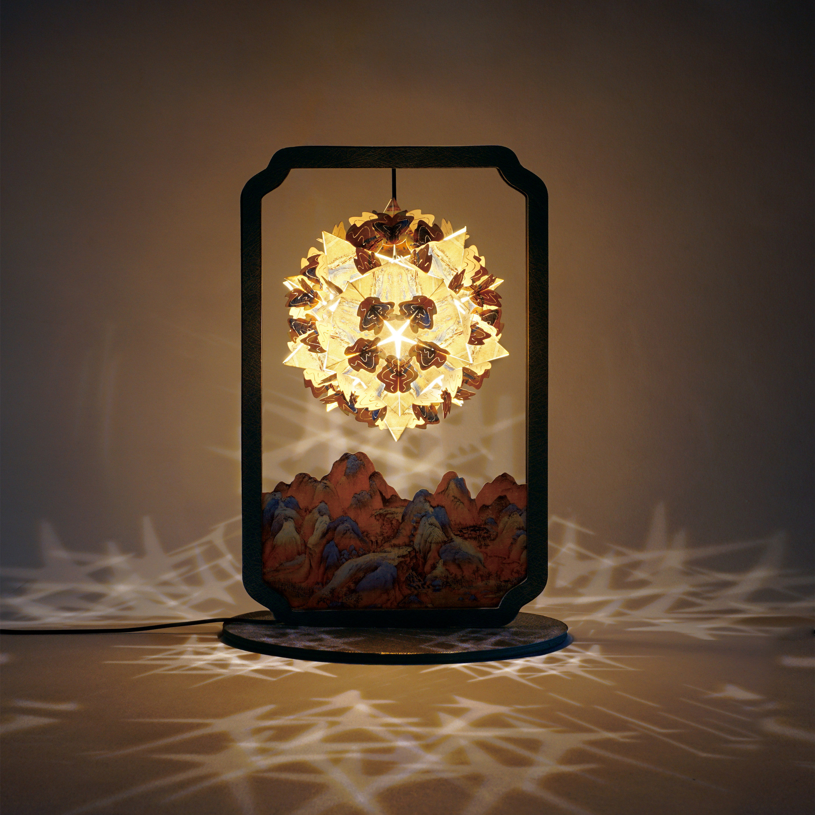 Thousands of miles of rivers and mountains drawings carving lamp DIY material package creative handmade Forbidden City Wenchuang national trend birthday gift customization