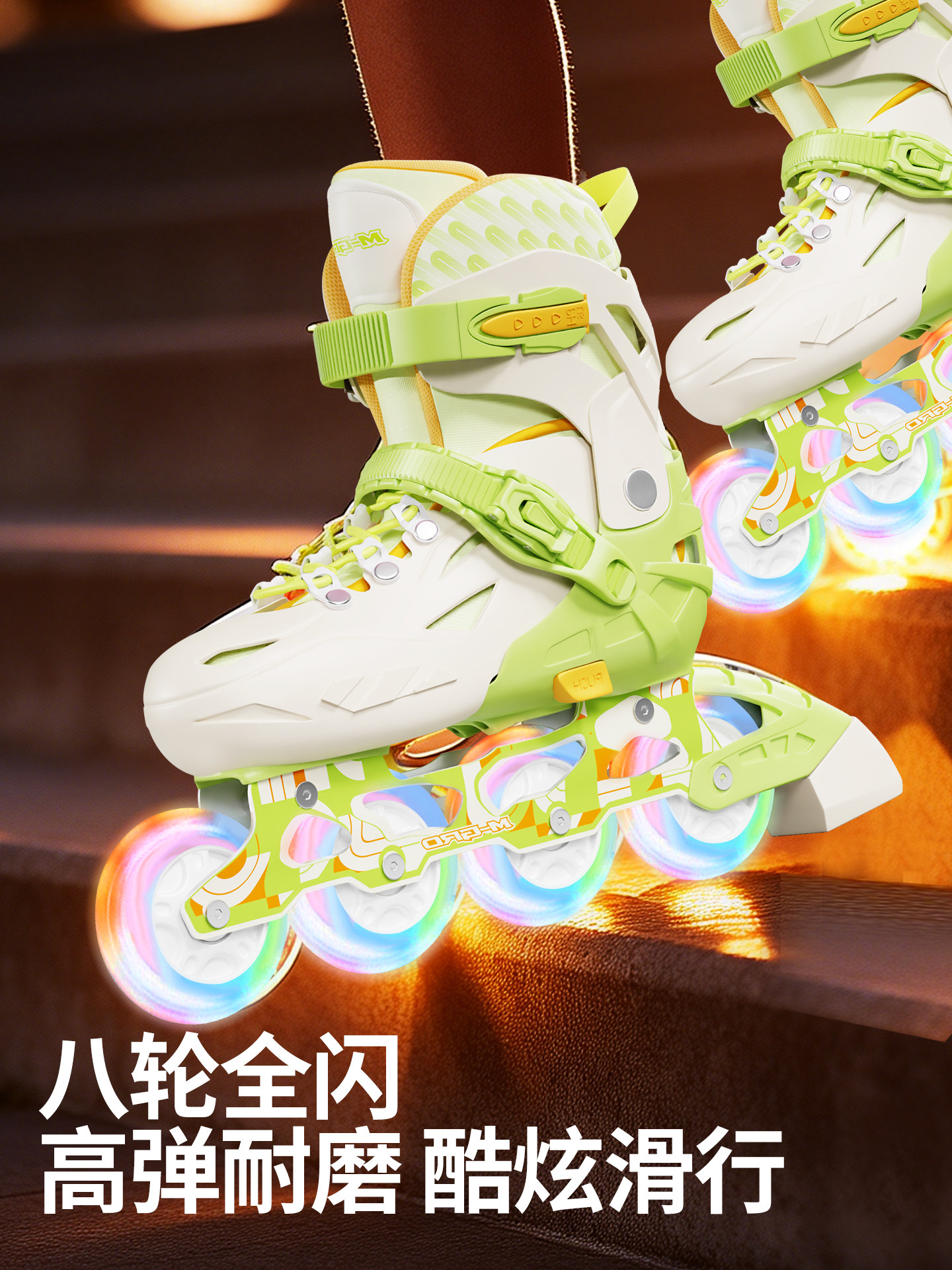 Roller Skates for Children, Professional Roller Skates, Genuine Adjustable Full Set, Inline Skates for Boys and Girls, Skating Beginners