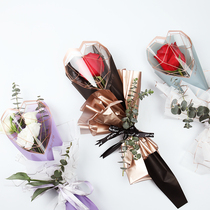 Teachers Day Diamond Single Bouquet Bag Carnation Single Wrapping Paper Material Rose Flower Gift