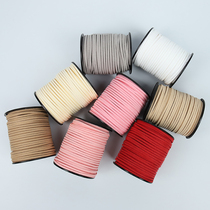 Korean velvet leather rope deerskin rope diy material floral ribbon 3mm fine ribbon bouquet strap cowhide rope 50 yards