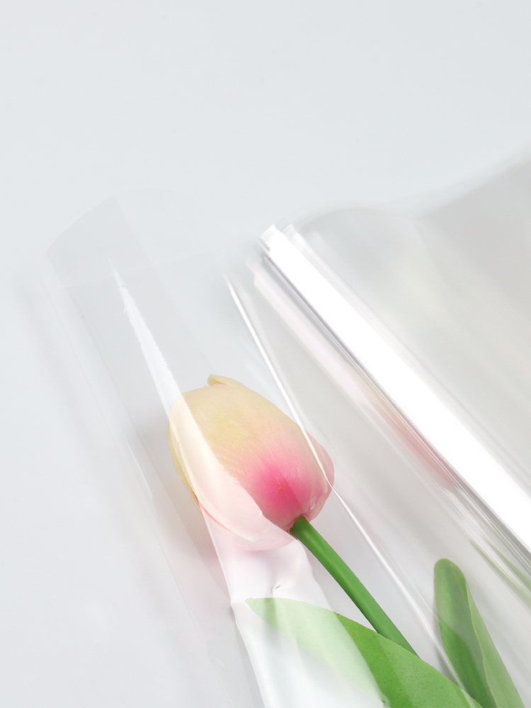 Transparent soft cellophane base bag Flower dustproof baking floral bouquet Waterproof flower wrapping paper material water bag
