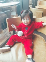 Bé gái mùa thu đông mới cotton romper dài tay bé Giáng sinh năm cánh sao đan áo jumpsuit shop quần áo trẻ em