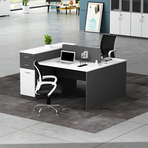Finance Desk Brief Modern Staff Desk Chair Combined Double 4 Artificial Position Plate Office Table