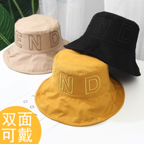 VOGANA Cannes second store autumn Joker pure color cotton fisherman hat sunshade couple big head fat