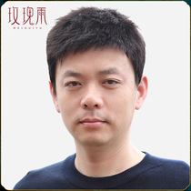 Wig mens short hair Business mens real hair wig short hair Middle-aged real hair hair inch head natural short hair hair set