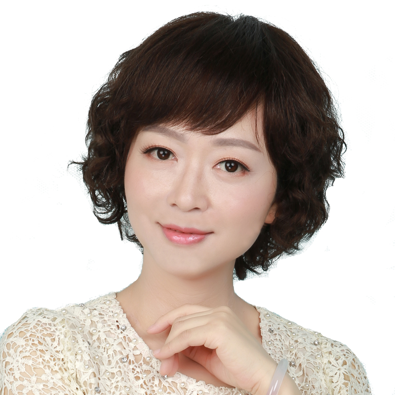Rose Rain Mother Wig Woman Imitation Scalp True Hair Wig Woman