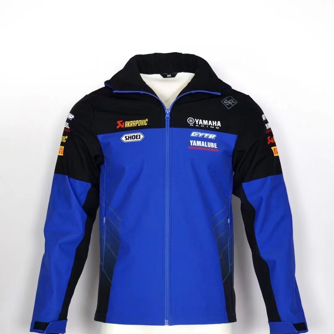 2023 new motorcycle rider winter plus cotton long sweatshirt jacket racing suit locomotive suit windproof riding suit-Taobao