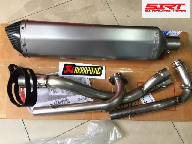 TMAX500 T-MAX530 sửa đổi ống xả bằng sợi hợp kim titan toàn phần Wanhu để gửi miếng dán Scorpio - Ống xả xe máy