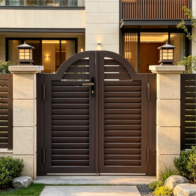 French-Style Garden Gate, Villa Courtyard Gate, Aluminum Alloy Community Fence Gate, Guesthouse Entrance Wrought Iron Stainless Steel Gate French-Style Garden Gate, Villa Courtyard Gate, Aluminum Alloy Community Fence Gate, Guesthouse Entrance Wrought Iron Stainless Steel Gate