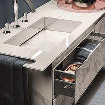 New Light Extravagant Light Rockboard Integrated Table Basin Bath Room Cabinet Combined Toilet Wash Face Pool Wash Table Basin Non-Standard Custom