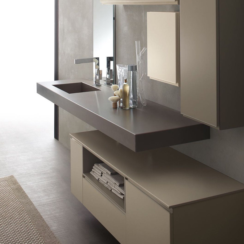 2022 aristocratic light luxury slate integrated bathroom cabinet combination hand wash wash basin makeup room wash basin set