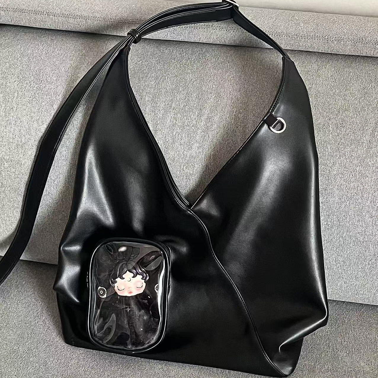 Penguinlion ミニマリスト トライアングル ペインバッグ - 毎日の通学、仕事、外出に最適な大容量居酒屋バッグ