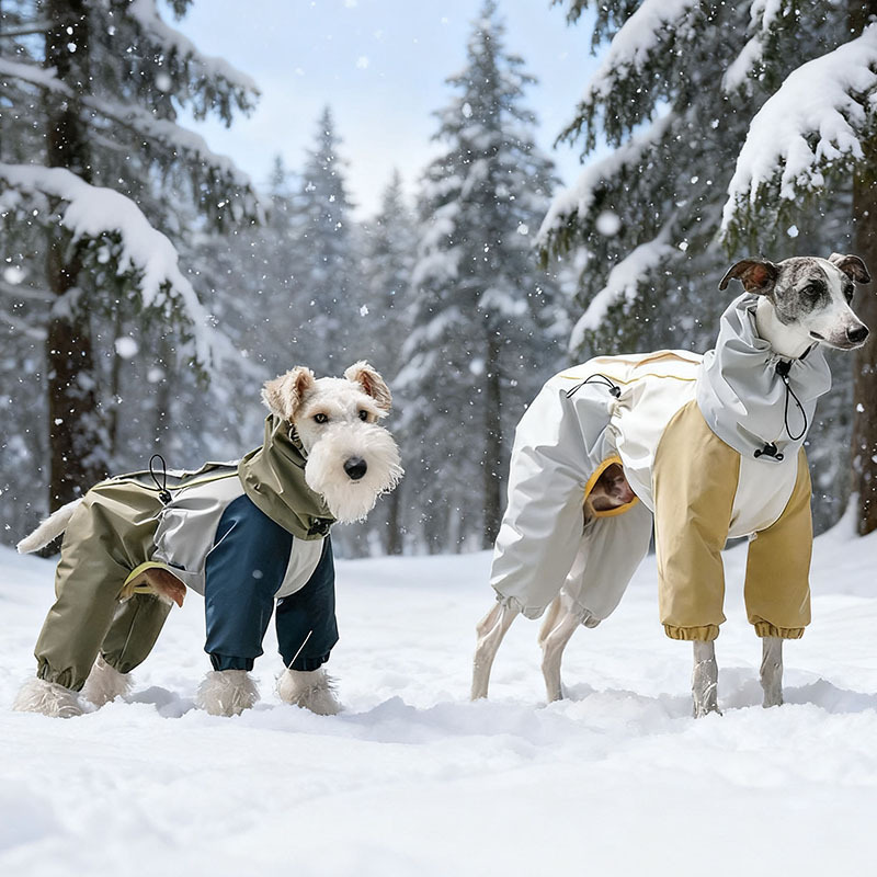 Best Dog Winter Clothes for Small Dogs, Bichon Frise, Schnauzer, Four-Legged, Full Coverage, Windproof, Waterproof, Thickened Cotton Coat