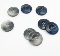 High-grade gray navy blue resin four-eyed button button cashmere coat windbreaker hairy coat round