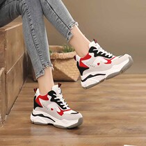 2021 Autumn New 10cm height womens shoes thick-soled thin father shoes womens wild muffin casual sports shoes