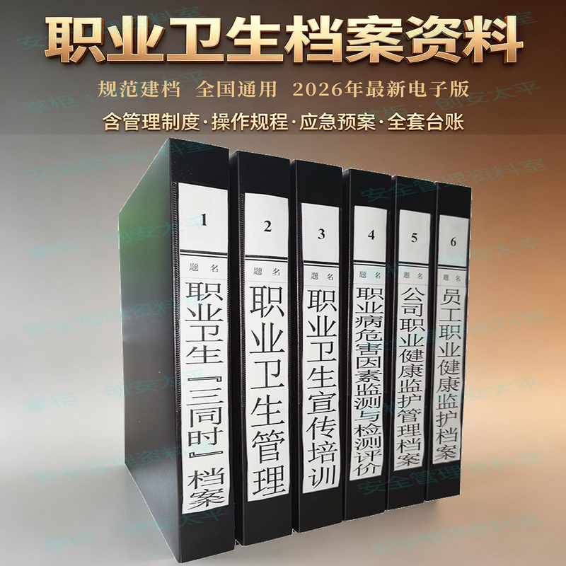 Complete Set of Occupational Health and Safety Production Management System Documents, Warning Signs, Bulletin Board Electronic Materials
