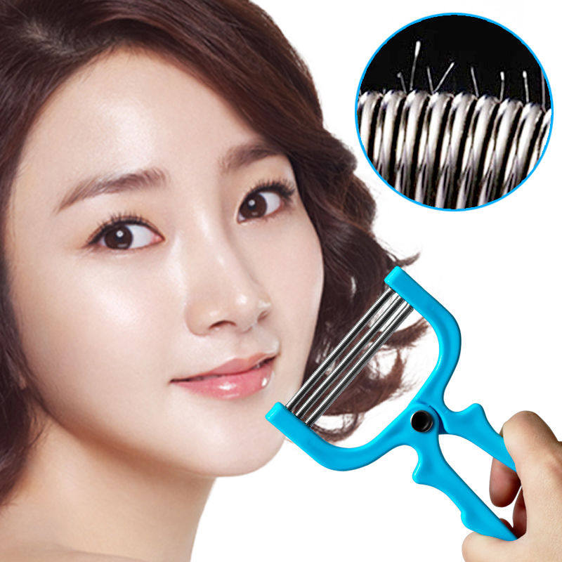 Facial hair remover gagger Divine Instrumental Spring baller plush moustache to lip hair tool to open face and face women manually