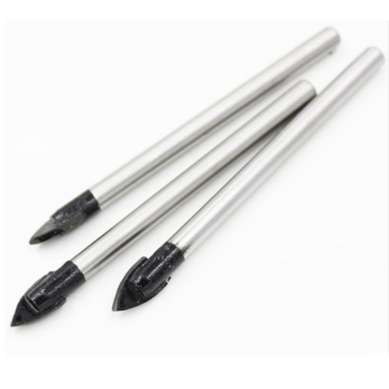 Black Tile Drill Bit Triangle Drilling Cement Wall Driller Punching ultra-hard alloy electric drill 4mm6mm8