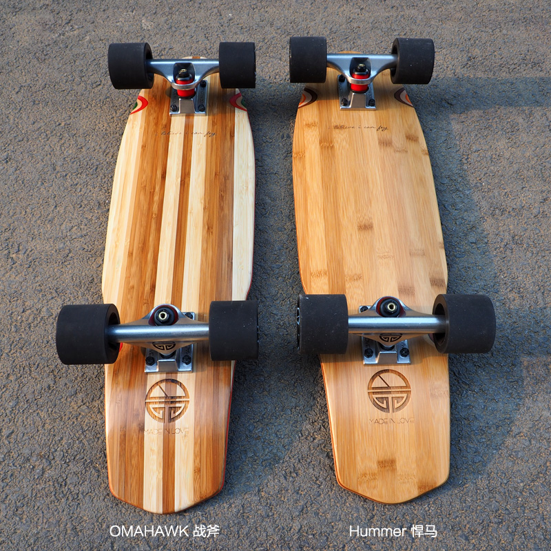 MIL Bamboo Wood Big Fish Board Professional Scooter Brushed Street Skateboard Adults Four Wheels Maple Wood Road Board Big Fish Board