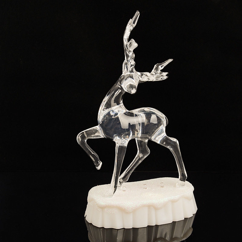 High-grade crystal deer decoration with light luminous deer doll creative home decoration birthday gift