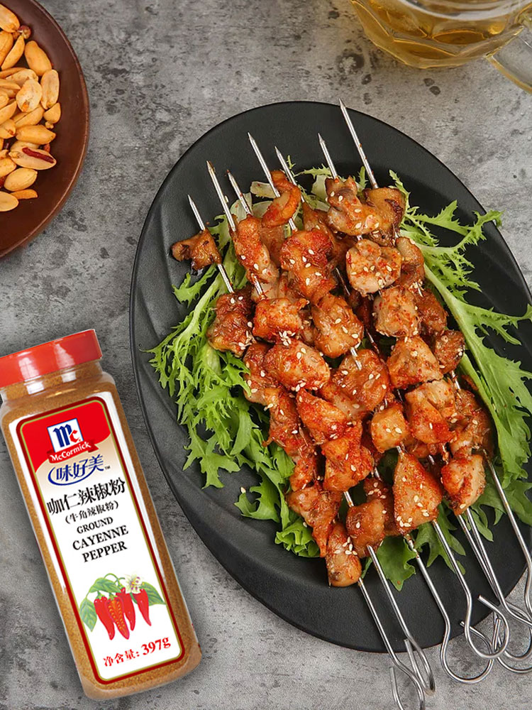 Wei Hao Mei Karen chili powder 397g vegetable barbecue beef horn chili noodles Super spicy beef horn chili powder Western seasoning