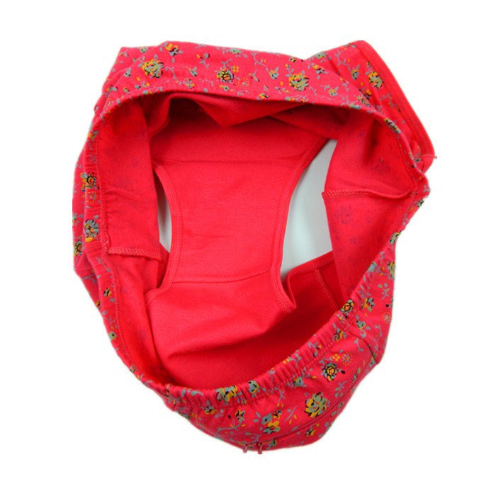 Phụ nữ cotton cộng với túi khóa kéo dây kéo du lịch phụ nữ an toàn trộm tam giác tóm tắt eo cao trung và già đồ lót phụ nữ