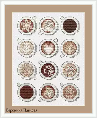 ◇Orange love embroidery◇ Self-matching DMC cross stitch kit Imported drawings Gourmet-coffee