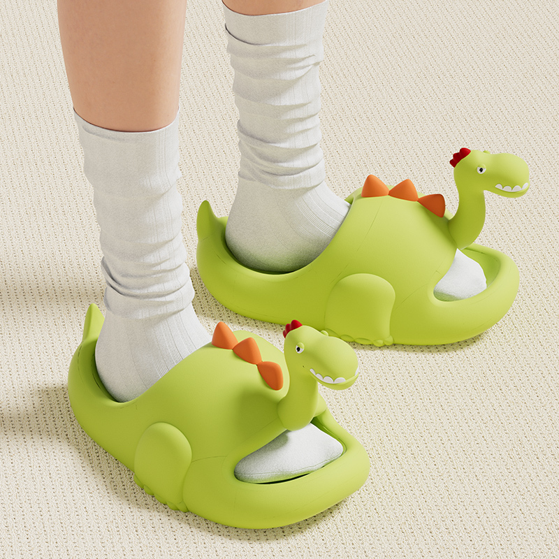 Cute Dinosaur Slippers for Women, Summer Cartoon Indoor Home Bathroom Thick-Soled Slippers, Can Be Worn Outside Cute Dinosaur Slippers for Women, Summer Cartoon Indoor Home Bathroom Thick-Soled Slippers, Can Be Worn Outside