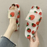 Слайдеры, тапочки, обувь, милая клубника, новая коллекция, популярно в интернете, мягкая подошва