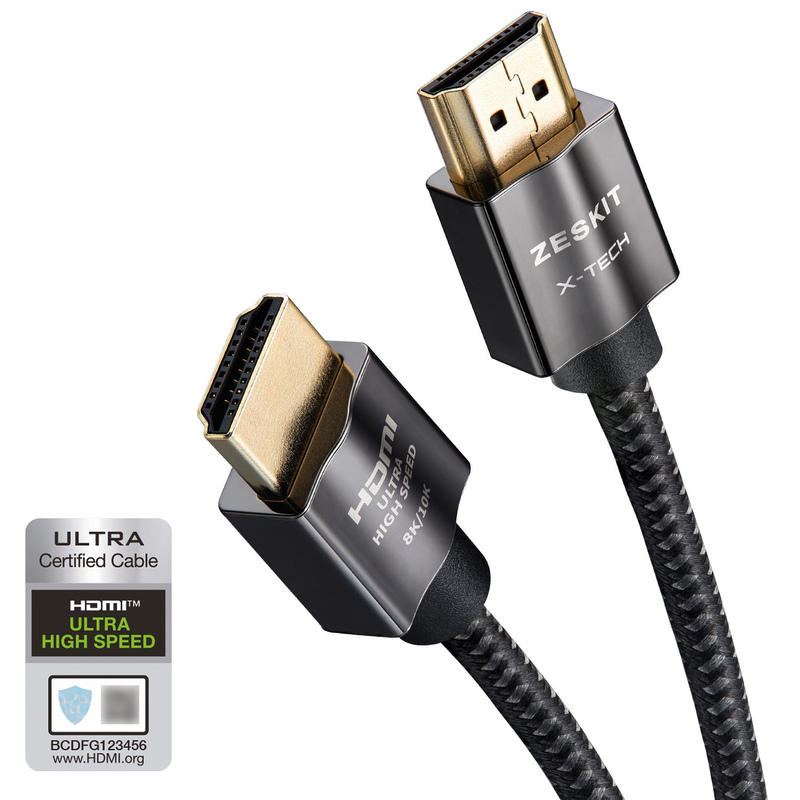 Zeskit X-Tech Series Certified High-Speed HDMI Cable 2.1B High-Definition Cable 4K240 Ultra-Soft Full Performance Zeskit X-Tech Series Certified High-Speed HDMI Cable 2.1B High-Definition Cable 4K240 Ultra-Soft Full Performance