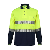 SF polo réfléchissant à séchage rapide t-shirt à manches longues vêtements de travail routier gestionnaires vêtements réfléchissants gilet de sécurité routière