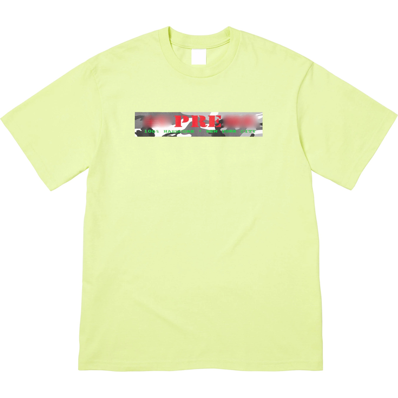 25Ss Hardcore Tee New York Camouflage Chest Logo Letter Short-Sleeve T-Shirt Unisex Base Layer Shirt
