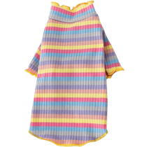 Rainbow bottoming shirt thin spring and summer clothes small cat and cat pet supplies cute clothes internet celebrity kitten anti-shedding