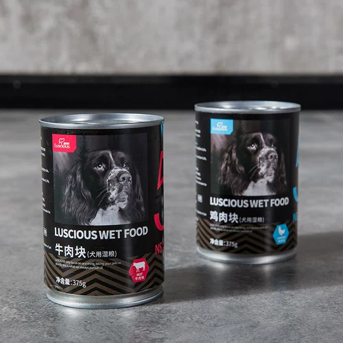 Две штуки сократили 10 юаней/фа -собачья консервированная консервированная бибимбап 375 г*6 банка курицы из говядины куриные куриные закуски с закуски