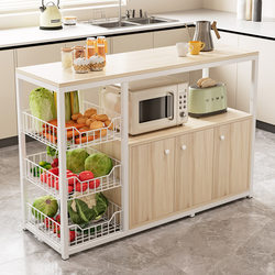 Kitchen Storage Rack Floor Multi-Layer Vegetable For Home Multi-Function Pot Rack Microwave Oven Storage Rack Kitchen Cabinet Storage Rack