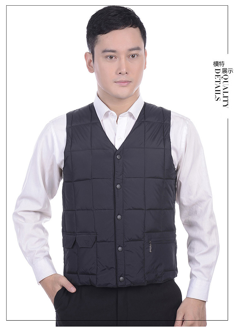 Mùa thu và mùa đông tuổi trung niên xuống áo vest nam ao ba lo nam
