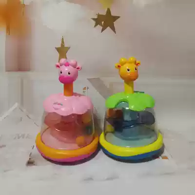 Infant and young children Press spin deer jumping ball color cognitive ability early education turn music beat toys