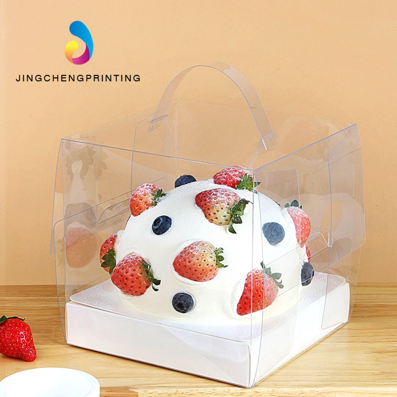 Net Red Portable Strawberry Bomb Cake Box 4 Inch Transparent Disposable Fruit Burst Melaleuca Mousse Packaging Box