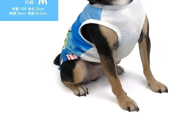 Mùa hè 2018 mới DOGO sail T dog vest pet dress dog quần áo vàng lông T-shirt có size chó lớn - Quần áo & phụ kiện thú cưng