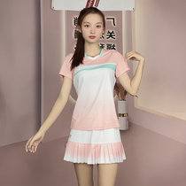 Spring and summer Korean version of the new badminton uniforms for men and women short skirts quick-drying clothes volleyball tennis uniforms table tennis team uniforms