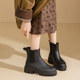 ຄົນດັງອິນເຕີເນັດໃຫມ່ Martin rain boots for women, fashionable outerwear, mid-calf waterproof shoes, non-slip and good-looking rain boots plus velvet rubber shoes