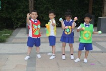 Promotional childrens double jersey vest sticky ball kindergarten parent-child interactive play throwing target to avoid game props