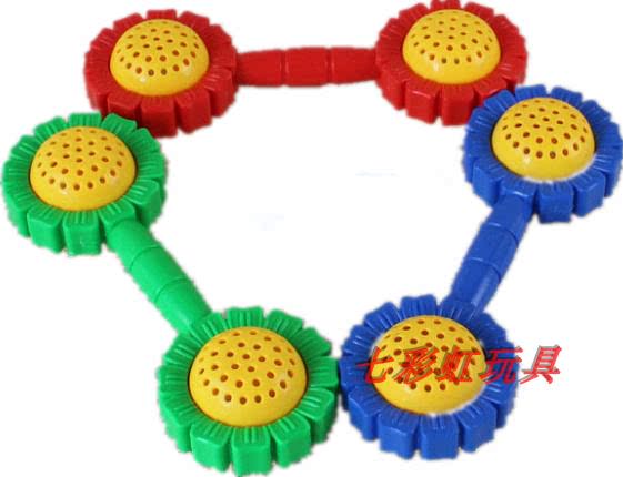 Promotion Kindergarten Children Morning Rocking Bell Toddler Children Sunflower Dumbbells Audiotoddler Hand Bells Dance Equipment Instruments