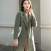 Mùa xuân và mùa thu mới 2020 phong cách Hàn Quốc slim-fit ren-up len dày áo len chống mùa khuyến mãi áo khoác len hai mặt nữ - Áo len lót đôi