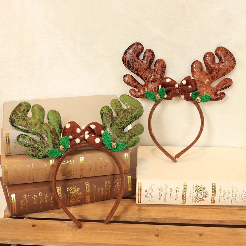 Christmas Hair Hoop Children Great Deer Corner Headwear Adult Christmas Decorations Stage Performance Shooting Props Kindergarten