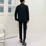 Трендовый классический костюм для отдыха, небольшой пиджак классического кроя для школьников, комплект, в корейском стиле, оверсайз, 3 предмета