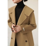 Военно-морской короткий плащ, шерстяное пальто, коллекция 2022