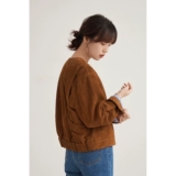 法丝璐 Бархатная демисезонная сексуальная ретро короткая куртка, изысканный стиль