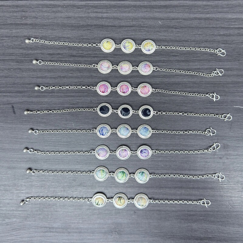 Ethnic Style Miao Silver Bracelet Empty Base DIY Handmade Bracelet Gift Inlay Accessories Jewelry Travel Products Ethnic Style Miao Silver Bracelet Empty Base DIY Handmade Bracelet Gift Inlay Accessories Jewelry Travel Products